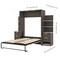 Bestar Cielo 99W Full Murphy Bed with Floating Shelves and Drawers (98W), Bark Grey & White 80891-47 - alternate 6